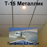 Поперечный профиль 0,3 м МЕТАЛЛИК Т-15 Албес 