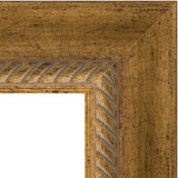 Зеркало с гравировкой в багетной раме "Состаренная бронза с плетением"