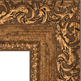 Зеркало с гравировкой в багетной раме "Виньетка бронзовая"