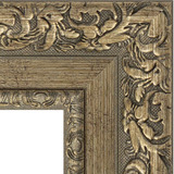 Зеркало с гравировкой в багетной раме "Виньетка античная латунь"