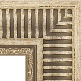 Зеркало с фацетом в багетной раме "Серебряный акведук"