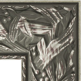 Зеркало с фацетом в багетной раме "Византия серебро" 99 мм
