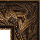 Зеркало с гравировкой в багетной раме "Византия бронза" 