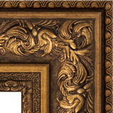 Зеркало с гравировкой в багетной раме "Виньетка состаренная бронза"