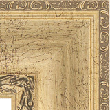 Зеркало с гравировкой в багетной раме "Состаренное серебро с орнаментом" 120 мм
