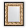 Зеркало с фацетом в багетной раме "Барокко золото" 106 мм
