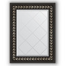 Зеркало с гравировкой в багетной раме "Черный ардеко"