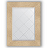 Зеркало с гравировкой в багетной раме "Золотые дюны"