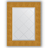 Зеркало с гравировкой в багетной раме "Чеканка золотая"