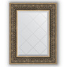 Зеркало с гравировкой в багетной раме "Вензель серебряный" 