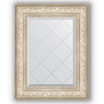 Зеркало с гравировкой в багетной раме "Виньетка серебро" 