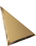 Зеркальная плитка треугольная с фацетом 10 мм (бронза/бронза матовая)